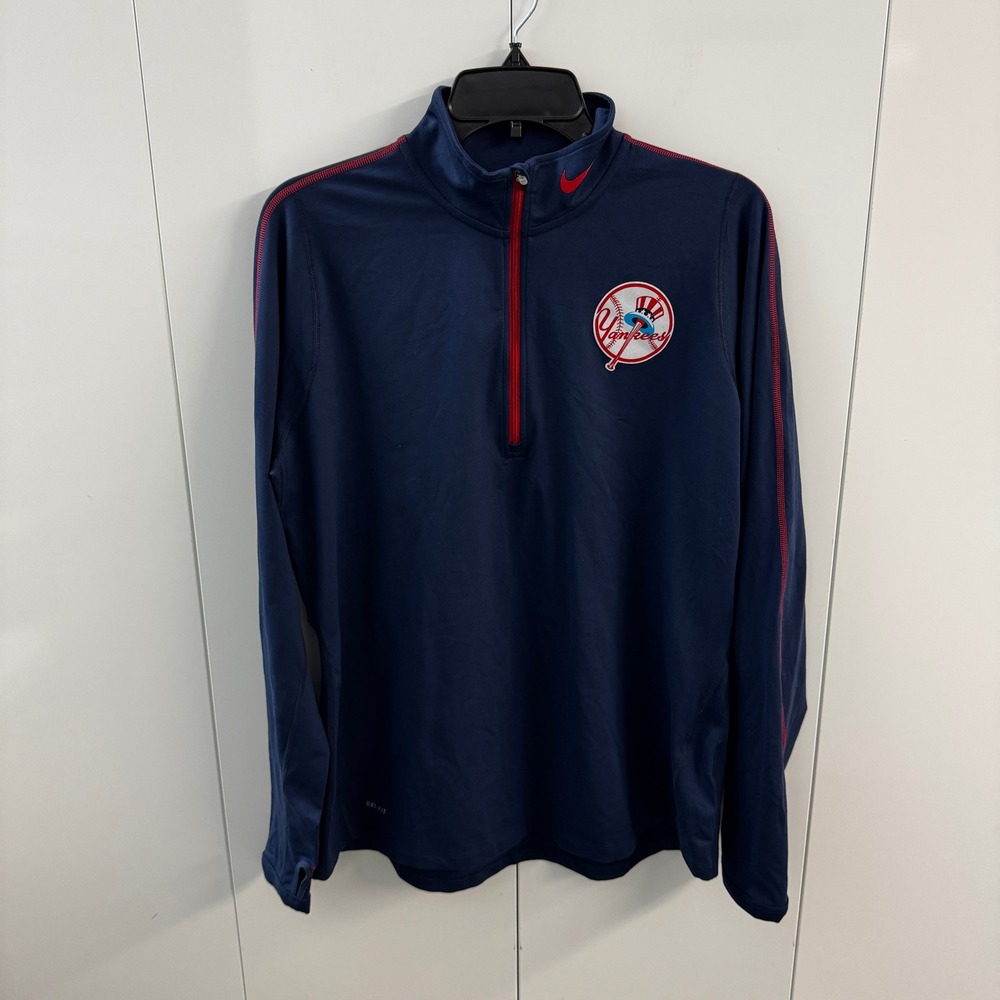 Nike New York Yankees Cooperstown Collection Dri-FIT 1/4 Zip Pullover XL Navy